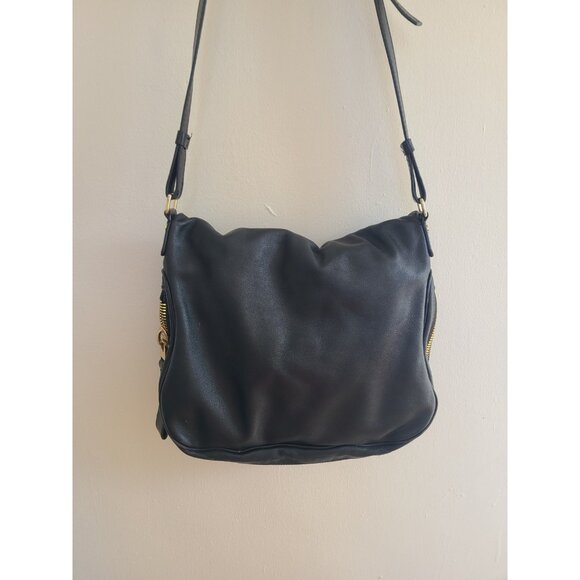 TOM FORD Black Leather Jennifer Double Zip Shoulder Bag Handbag Purse - Picture 3 of 16